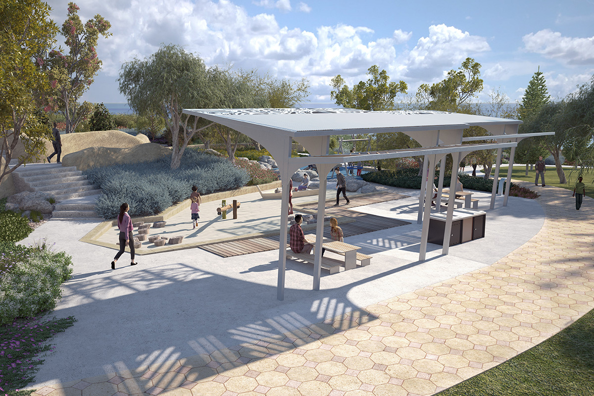 Artist's rendering of new Capricorn Beach park in San Diego.