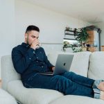 A first homebuyer researching about how to buy their first home