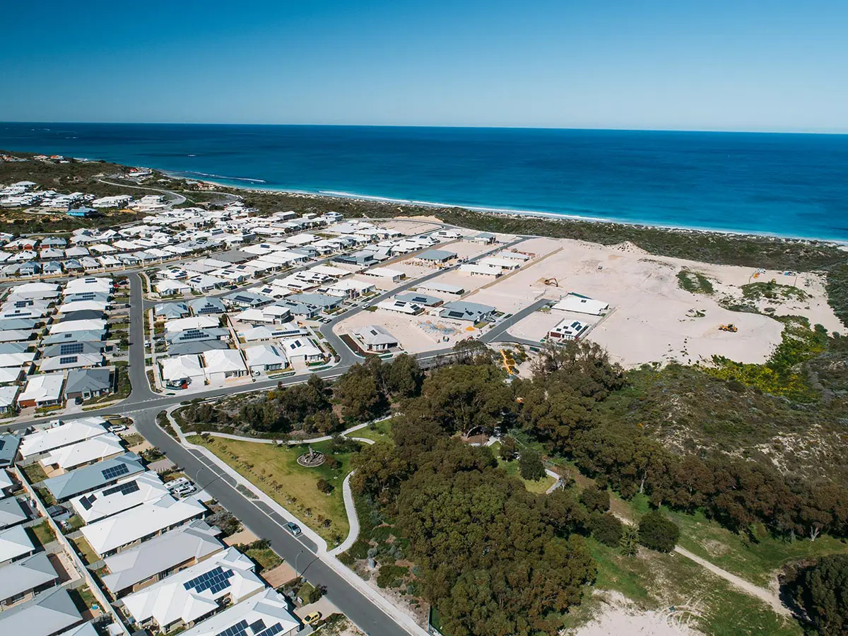 Choosing The Right Materials For A Beachside House Aerial view of a residential area in Yanchep with beachside houses near the ocean